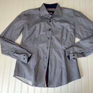 Axxess Men’s XL Luxury Dress Shirt Grid Print 100% Cotton. 987